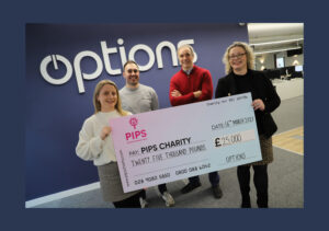 Read more about the article Options Raises £25,000 for PIPS Suicide Prevention Ireland