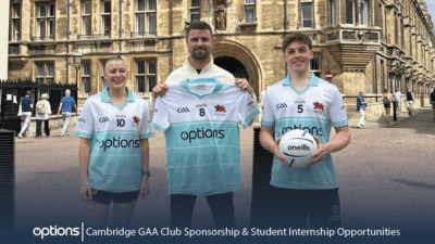 Options Announces Sponsorship of Cambridge University’s Gaelic Athletic Club and Expands Internship Opportunities for Students