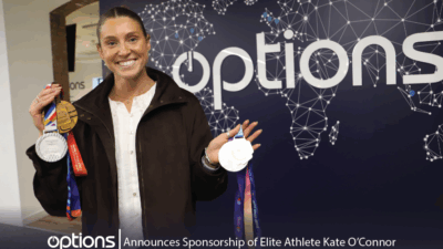 Options Announces Sponsorship of Elite Athlete Kate O’Connor