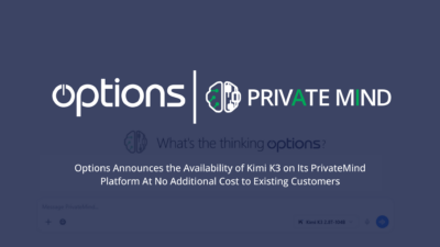 Options Announces the Availability of Kimi K3 on Its PrivateMind Platform At No Additional Cost to Existing Customers 